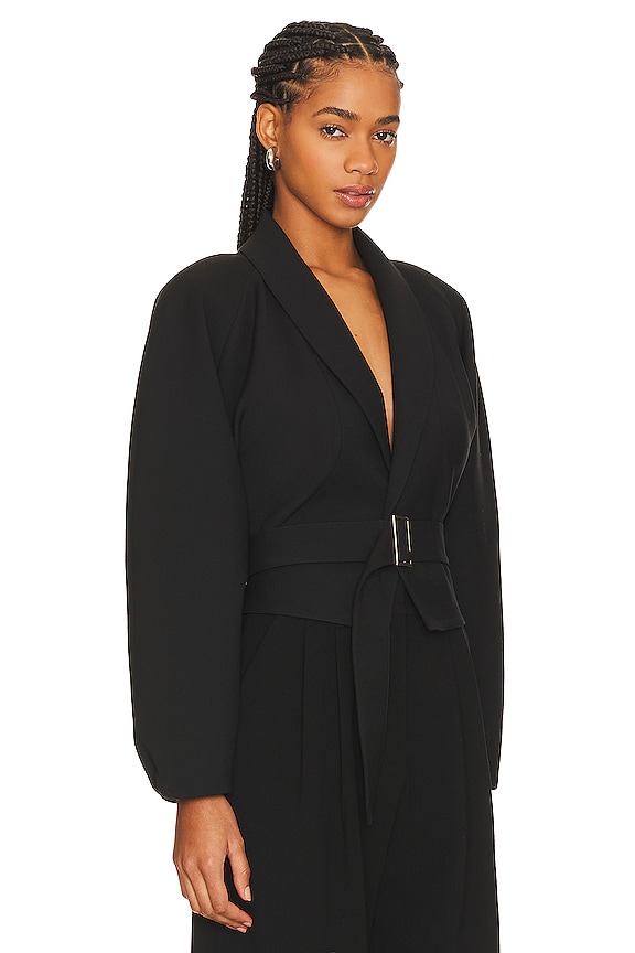 view 2 of 4 ラグランラップジャケット in Black