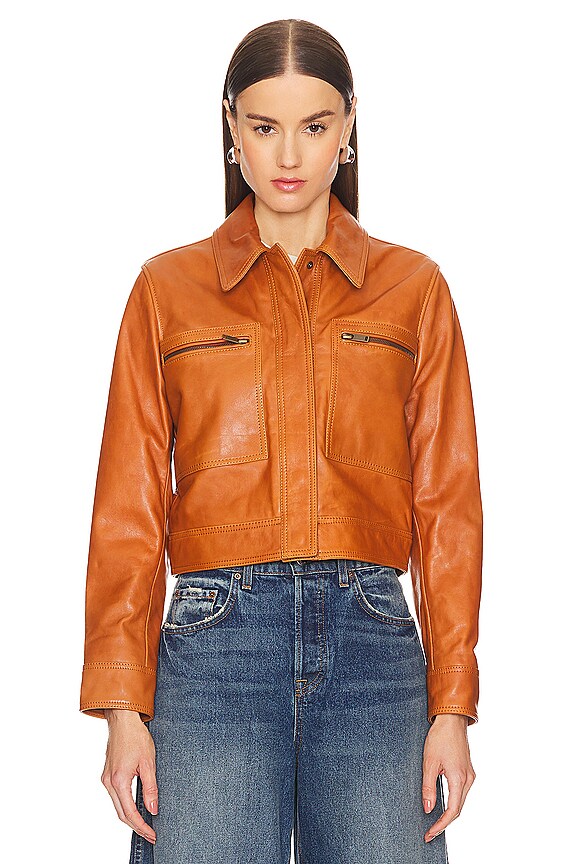 view 2 of 5 Moto Jacket in Light Whiskey