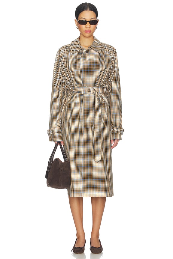 view 2 of 5 The Plaid Mac Coat in Mocha Check