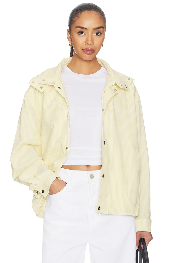 view 1 of 7 The Seersucker Track Jacket in Lemon Multi