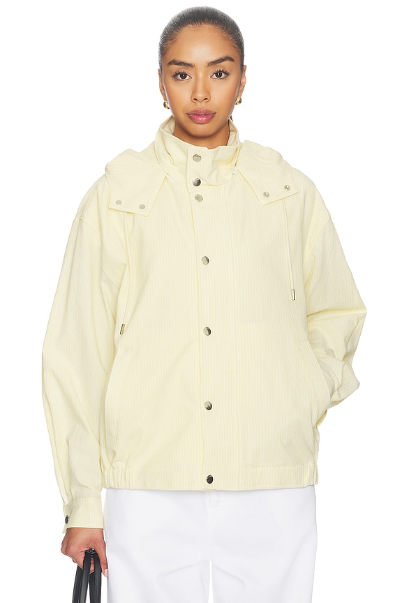 view 2 of 7 The Seersucker Track Jacket in Lemon Multi