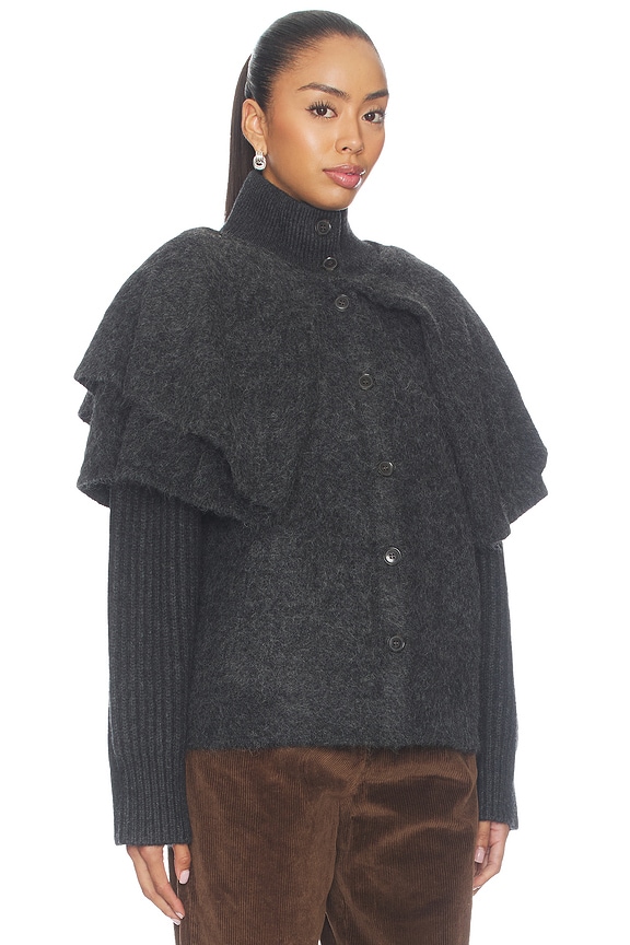 view 2 of 4 The Wrap Cape Coat in Grey