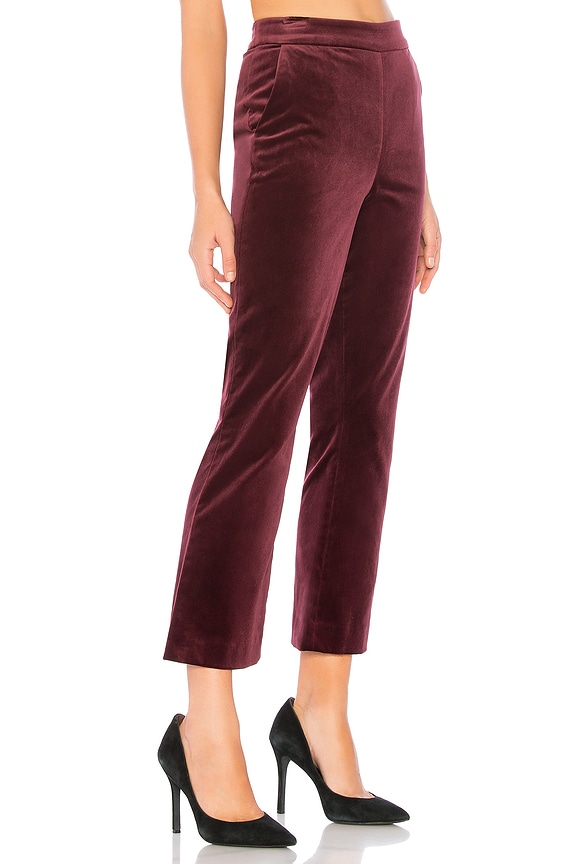 view 2 of 4 Velvet Slit Pant in Pinot