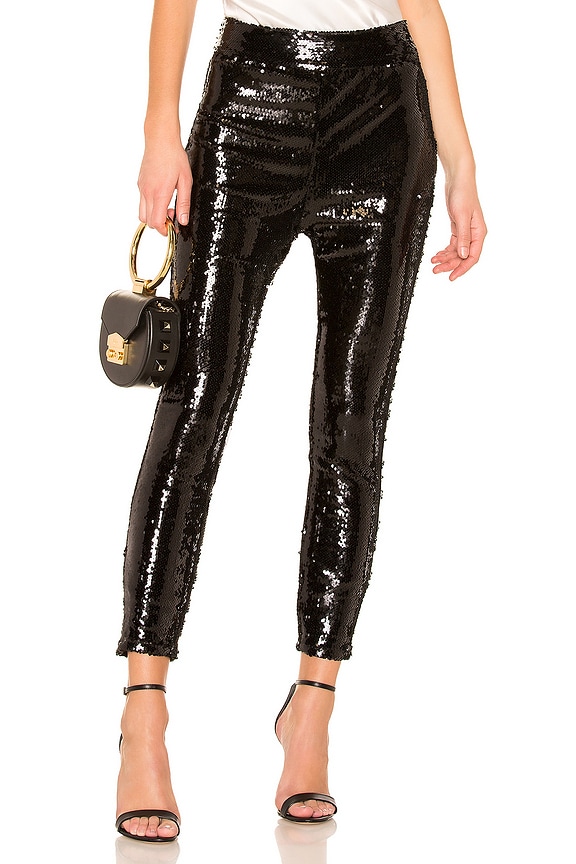 view 1 of 5 Sequin Pull On Legging in Noir