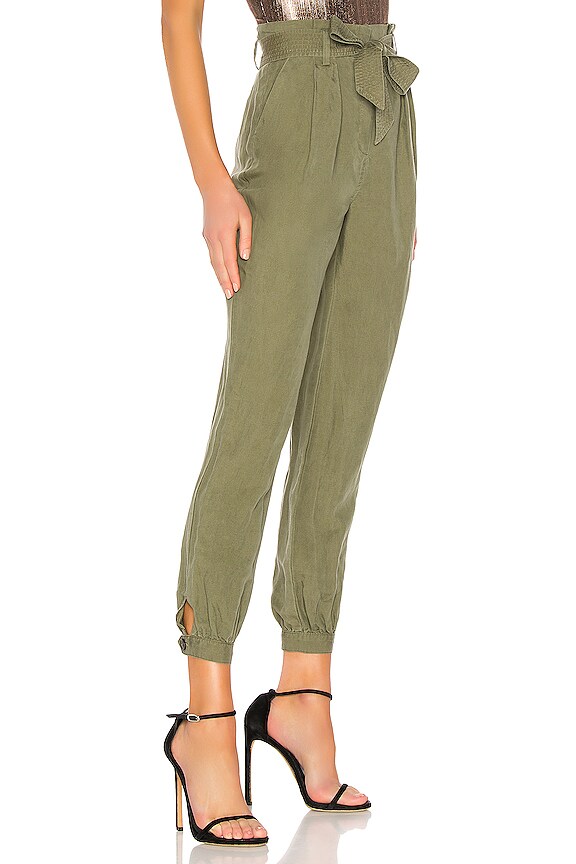 view 2 of 4 PANTALON PAPERBAG in Army Green