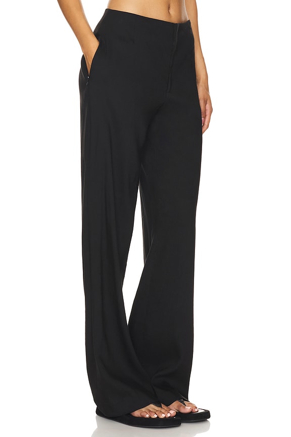 view 2 of 4 High Rise Wide Leg Trouser in Black