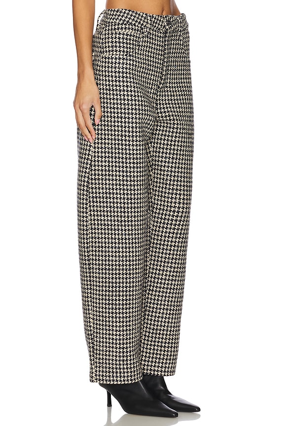 view 2 of 6 PANTALON TWEED BARREL in Houndstooth