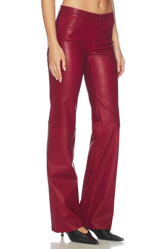 view 2 of 6 x Alexandra Leclerc The Leather Rouge Pant in Burgundy