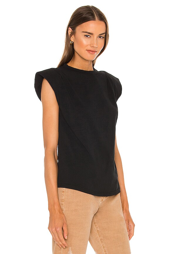 view 2 of 4 Padded Shoulder Muscle Tee in Noir