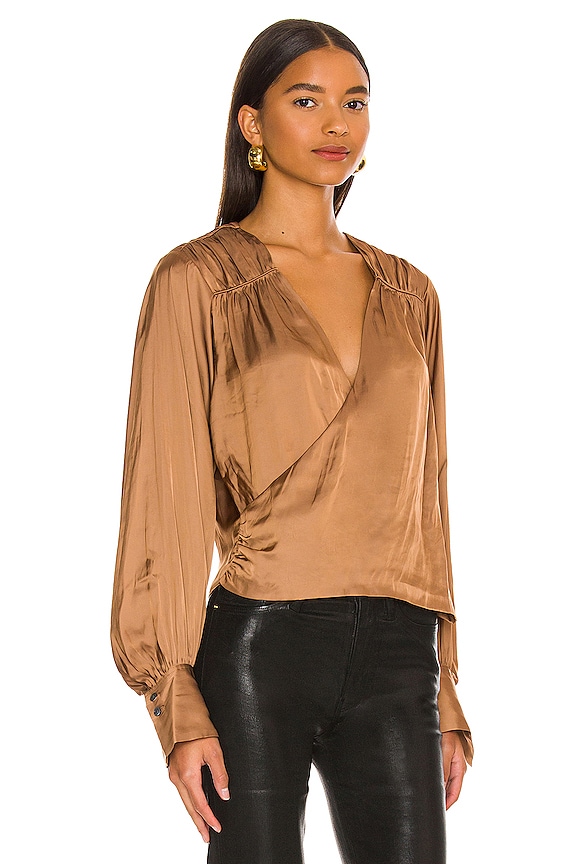 view 2 of 4 Crossover Top in Bronze