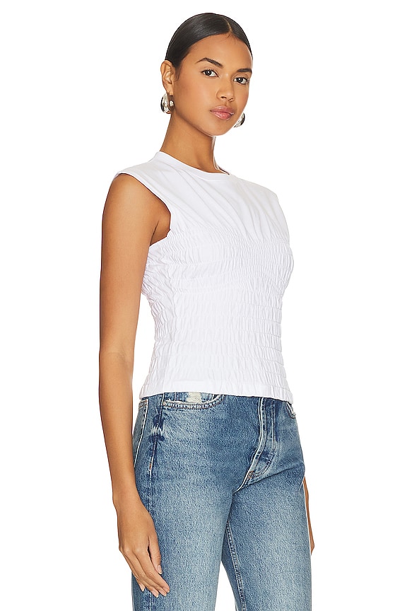 view 2 of 4 Smocked Corset Muscle in Blanc