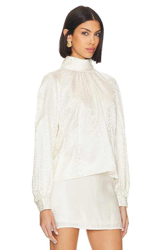 view 2 of 4 BLUSA CON CUELLO FALSO FOLDOVER in Off White