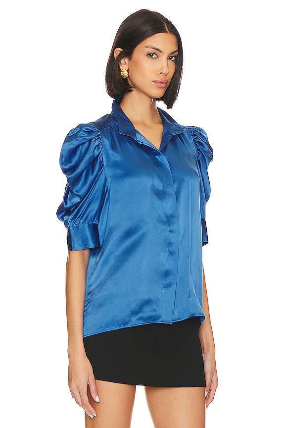 view 2 of 4 Gillian Blouse in Slate Blue