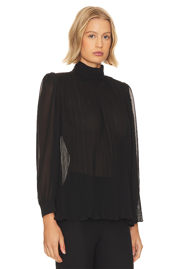 view 2 of 4 BLOUSE PLISSÉE in BLK