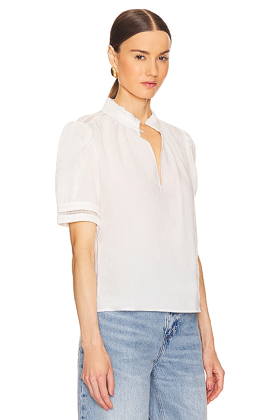 view 2 of 4 RUFFLE COLLAR トップ in White