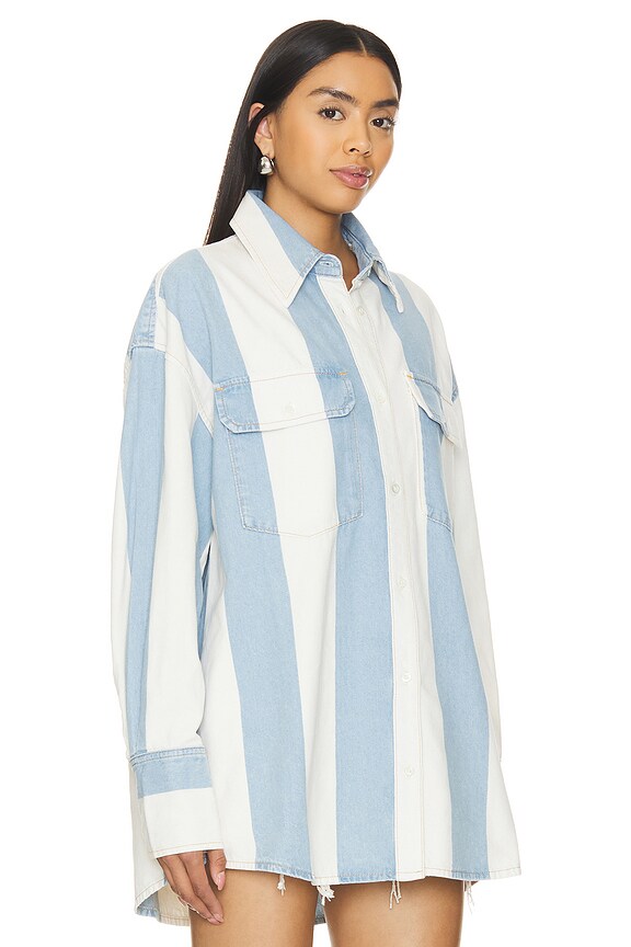 view 2 of 4 CAMISA BORROWED in Summer Stripe