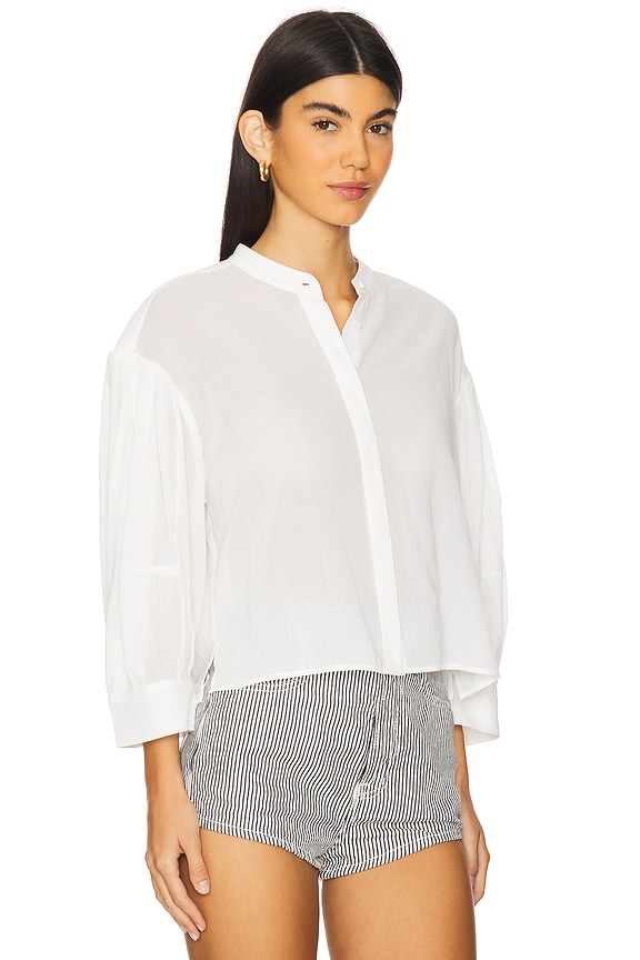 view 2 of 4 Modern Puff Sleeve Shirt in White