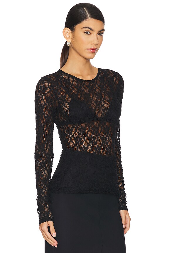 view 2 of 4 メッシュレーストップ in Black