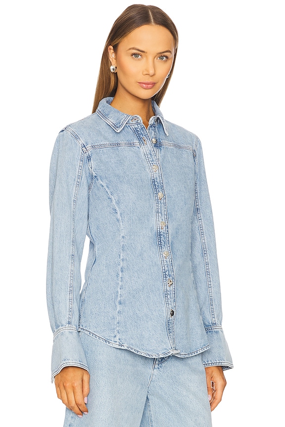 view 2 of 4 Curved Shirt in Shimmy