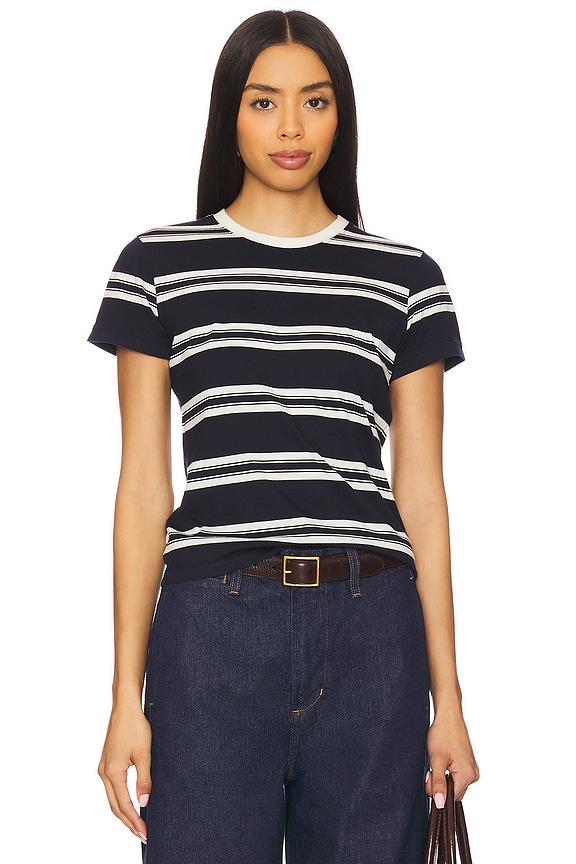 view 1 of 4 The Baby Tee in Navy Multi