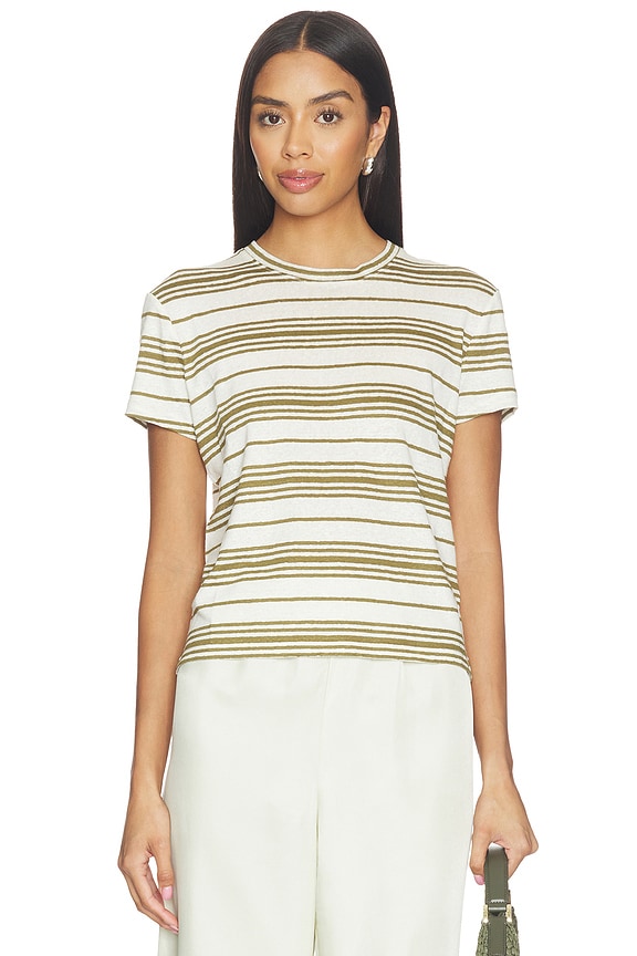 view 1 of 4 The Linen Baby Tee in Military Multi