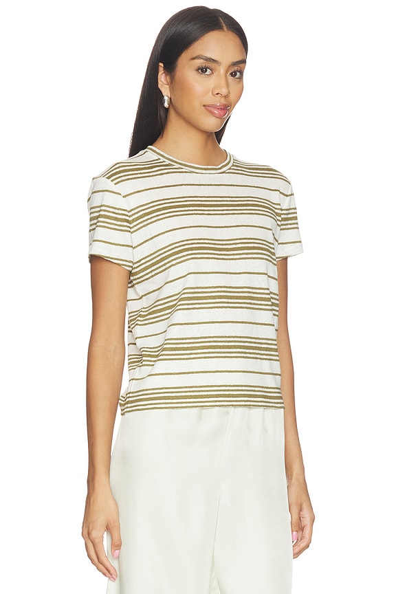 view 2 of 4 The Linen Baby Tee in Military Multi