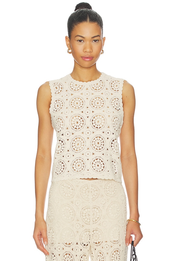 view 1 of 5 クロシェタンクトップ in Cream