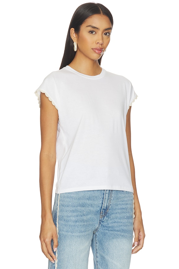 view 2 of 4 The Crochet Muscle Tee in White