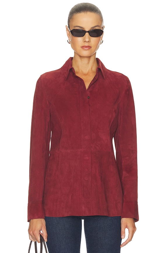 view 1 of 4 CAMISA THE SUEDE in Garnet