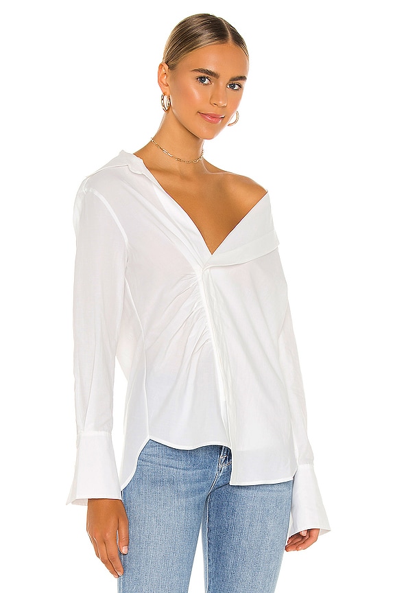 view 2 of 4 Asymmetrical Shirt in Blanc
