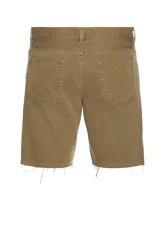 view 2 of 4 Relaxed Undone Hem Denim Short in Light Brown