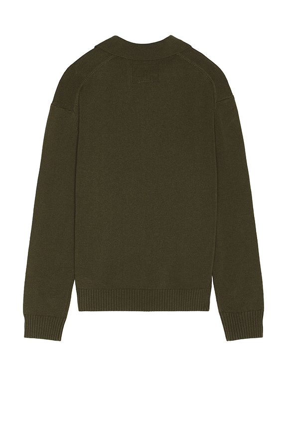 view 2 of 3 Polo Sweater in Dark Olive