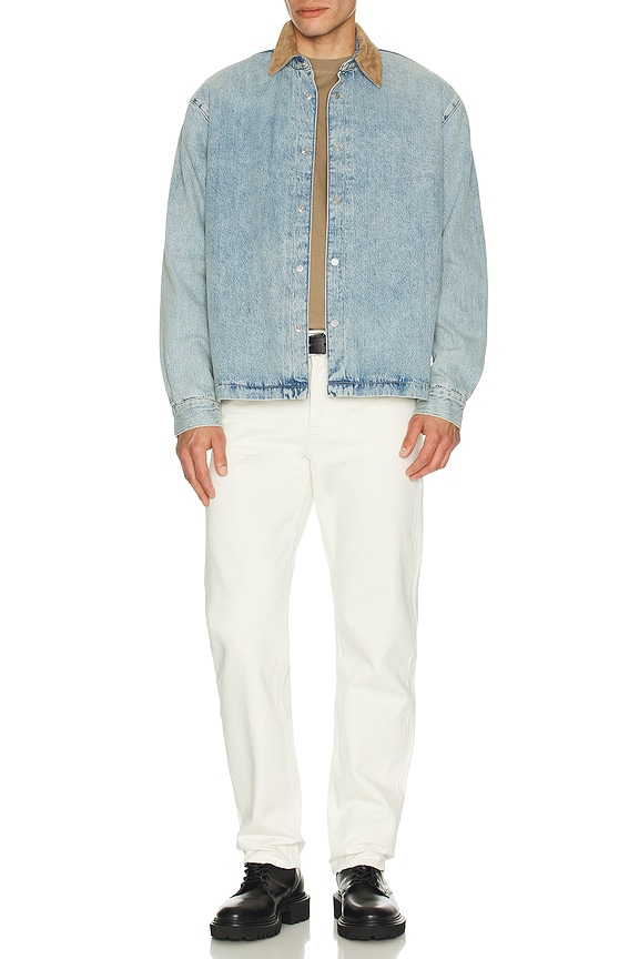 view 2 of 4 Suede Collar Denim Overshirt in Esme