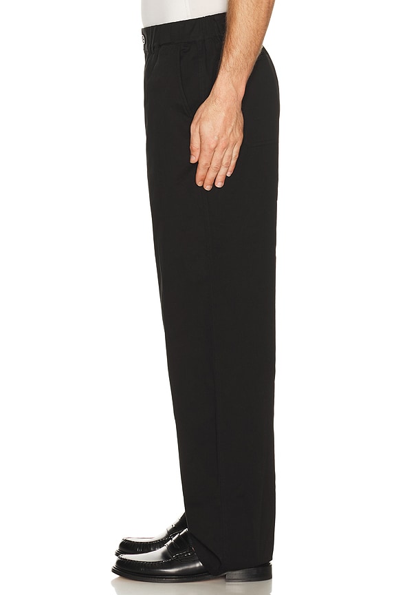 view 2 of 5 Relaxed Cotton Trousers in Washed Black