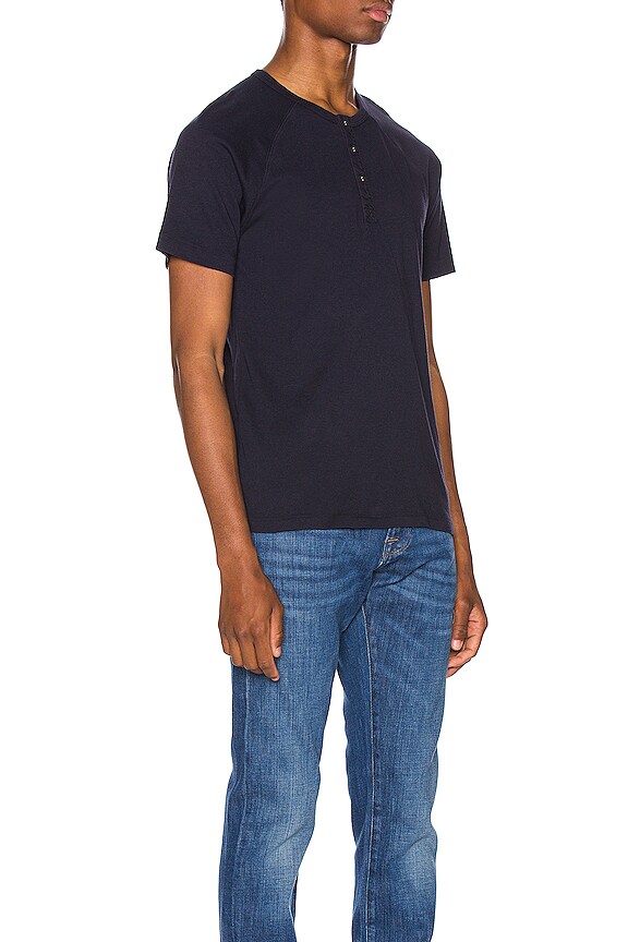 view 2 of 4 Short Sleeve Henley in Navy