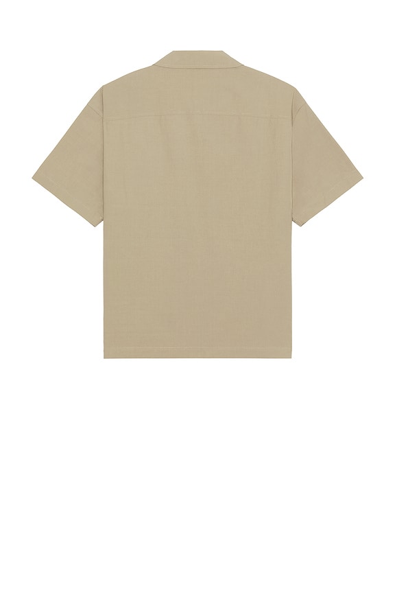 view 2 of 4 Light Poplin Zip Shirt in Smoky Mocha