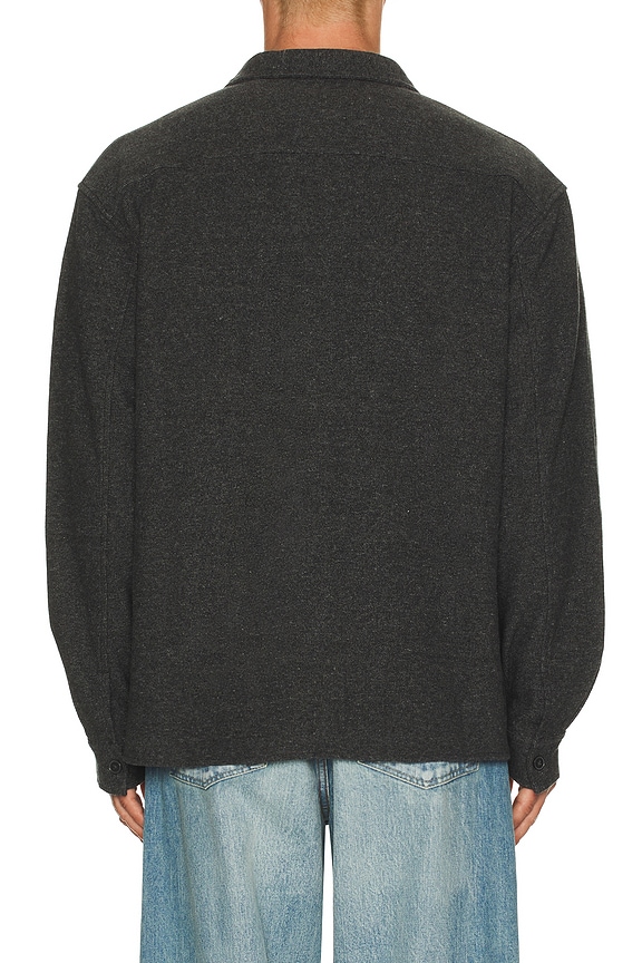 view 2 of 4 Waffle Textured Shirt in Heather Grey