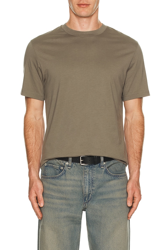 view 1 of 4 Short Sleeve Light Cotton Tee in Smokey Green