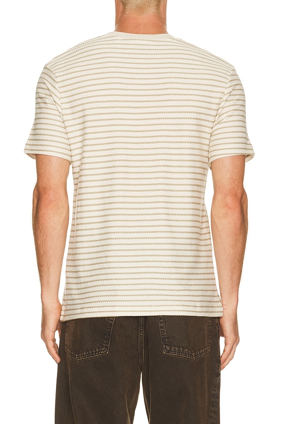 view 2 of 5 Ribbed Striped Tee in Natural Stripe