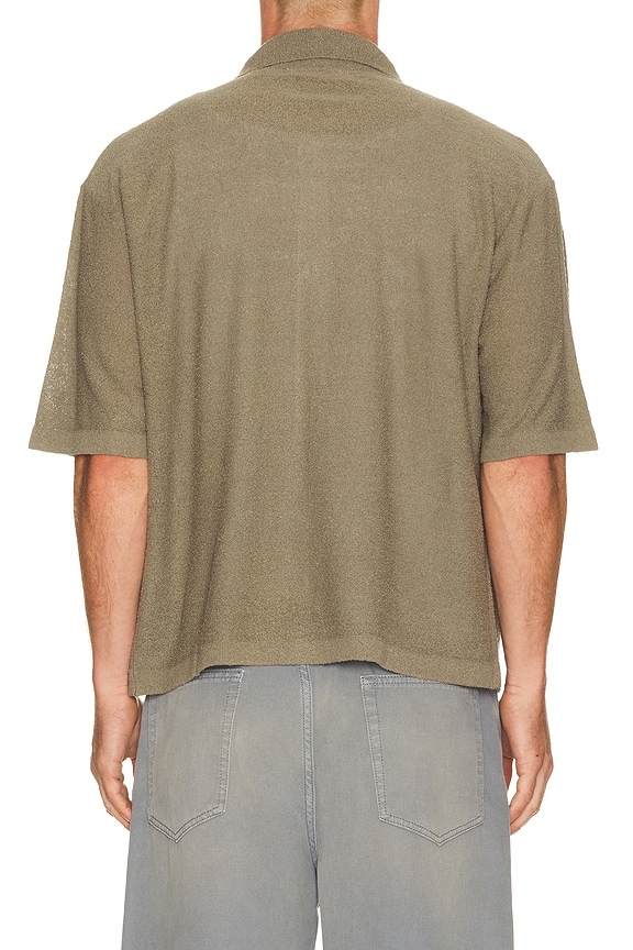 view 2 of 4 Light Cotton Silk Short Sleeve Cardigan in Dusty Beige