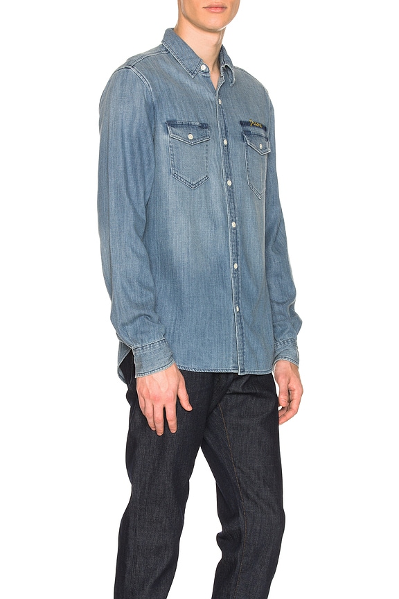 view 2 of 5 Military Denim Long Sleeve in Indigo