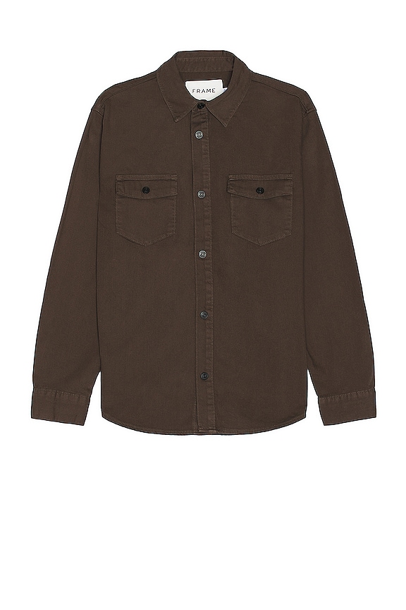 view 1 of 3 Fashion Denim Shirt in Dark Olive