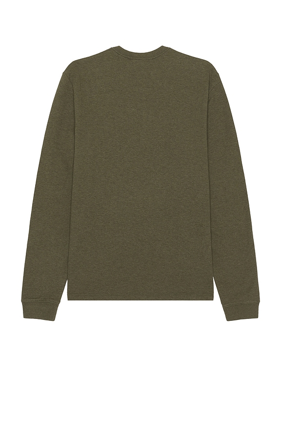 view 2 of 4 Duo Fold Long Sleeve Henley in Dark Olive Heather
