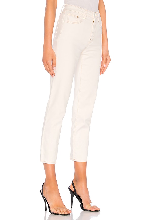 view 2 of 4 PANTALÓN TAPERED DE TIRO ALTO ALLY in Ecru