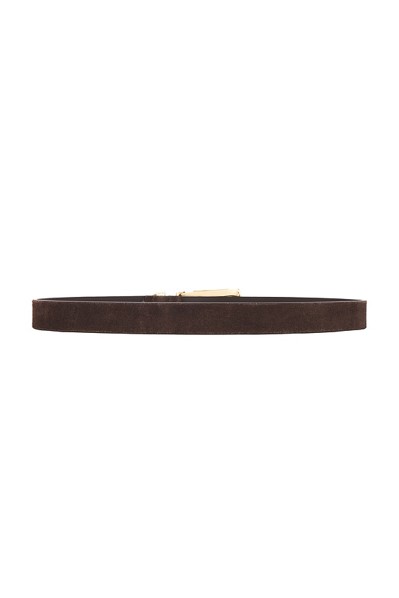 view 2 of 3 The Suede Statement Belt in Chocolate