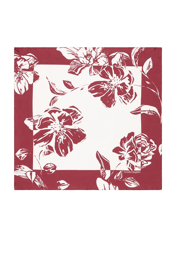 view 2 of 2 ÉCHARPE THE VINTAGE FLORAL in Red