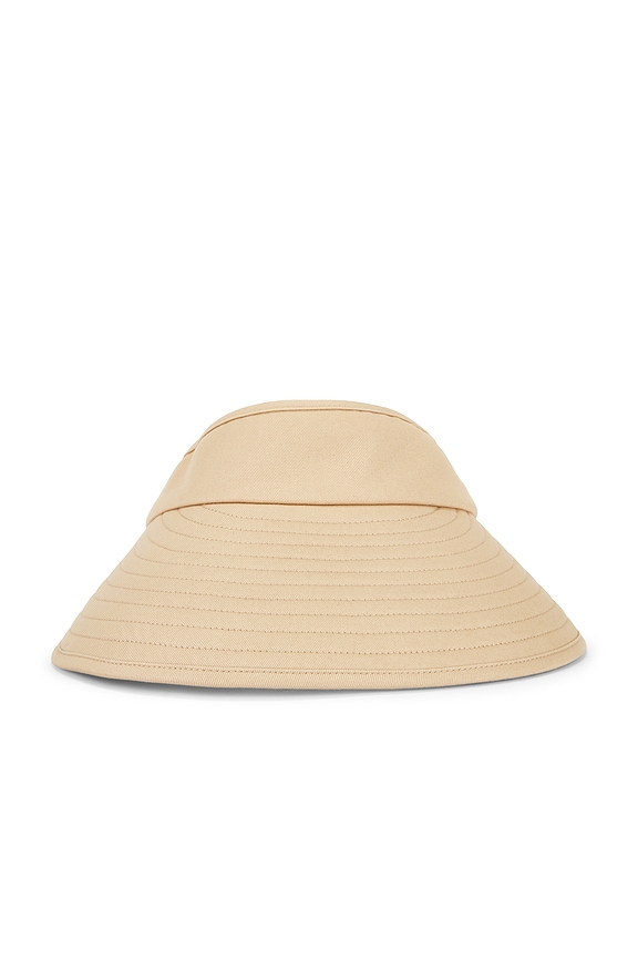 view 2 of 4 Visor With Embroidered Logo in Oatmeal