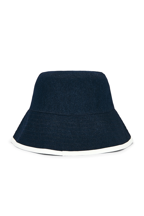 view 2 of 2 The Color Block Canvas Bucket Hat in Dark Wash