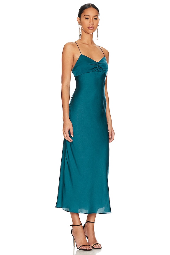 view 2 of 3 the Envy Slip Dress in Emerald