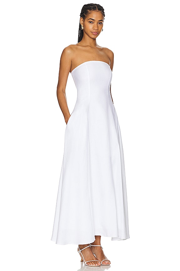 view 2 of 3 The Favorite Linen Dress in White